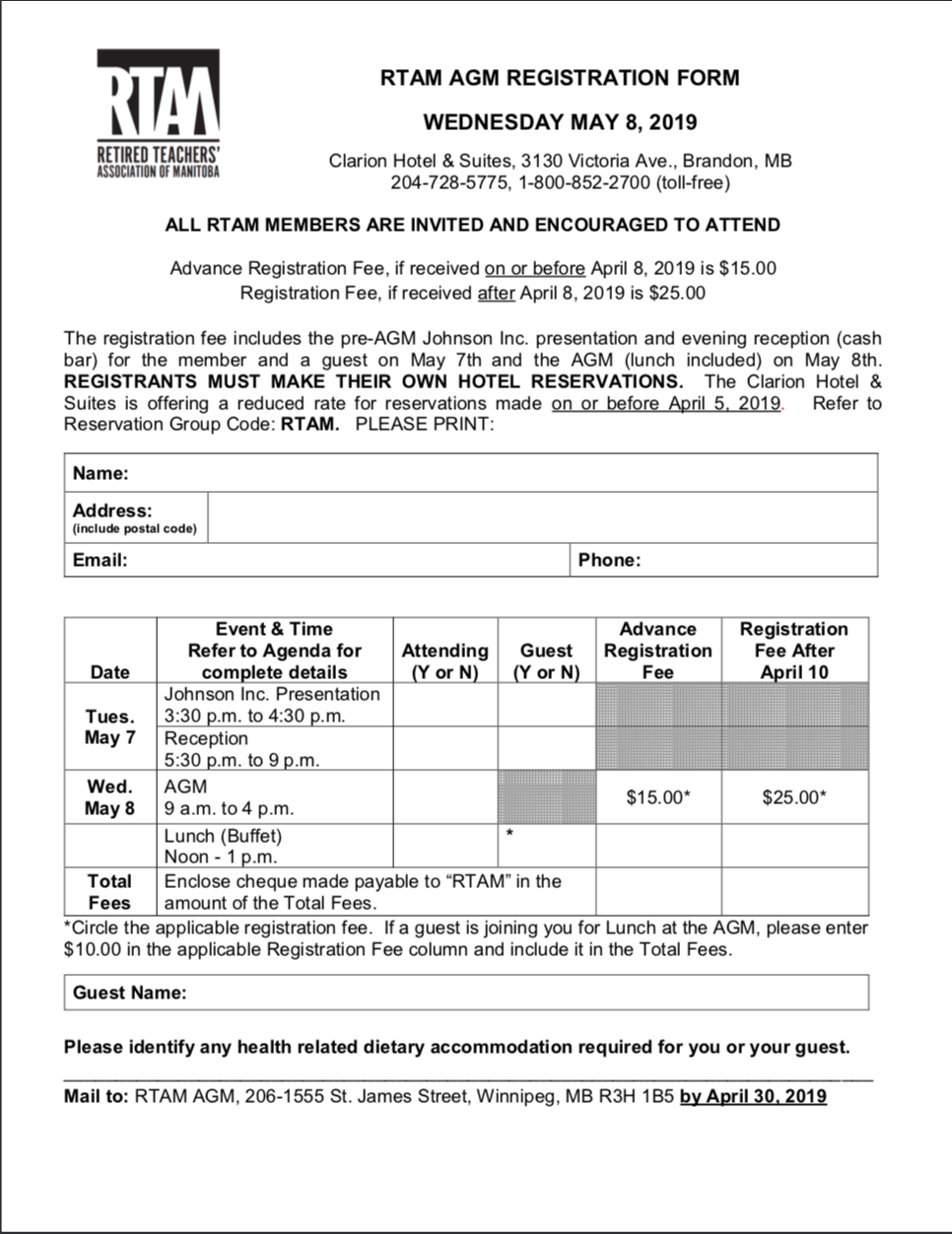 WR00258 Member Registration Form 2019